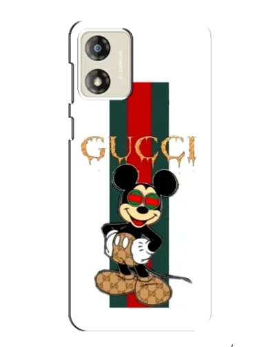 Чехол для Motorola MOTO G13 с картинкой «Микки Маус Gucci — полосы»