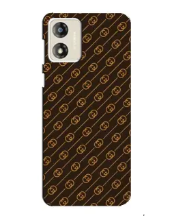 Чехол для Motorola MOTO G13 с картинкой «Gucci — золотые диагонали»