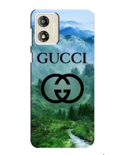 Чехол для Motorola MOTO G13 с картинкой «Gucci — горный пейзаж»