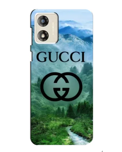 Чехол для Motorola MOTO G13 с картинкой «Gucci — горный пейзаж»