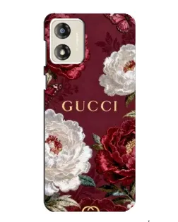 Чохол для Motorola MOTO G13 з картинкою «Gucci — бордові троянди»
