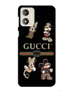 Чохол для Motorola MOTO G13 з картинкою «Gucci — герої Disney та монограма»