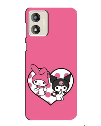 Чехол для Motorola MOTO G13 с картинкой «Kuromi и My Melody»