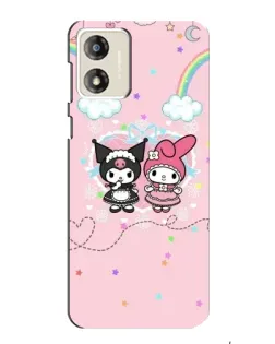 Чехол для Motorola MOTO G13 с картинкой «My Melody и Kuromi»
