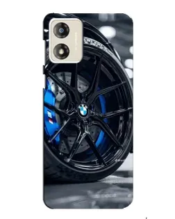 Чехол для Motorola MOTO G13 с картинкой «Колесо BMW вблизи»