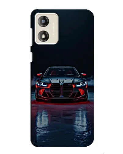 Чехол для Motorola MOTO G13 с картинкой «BMW на мокрой дороге»