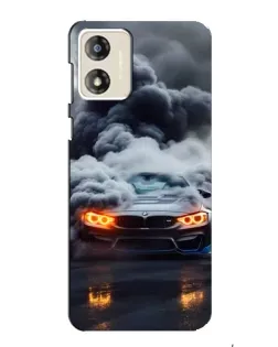 Чехол для Motorola MOTO G13 с картинкой «BMW в дыму»