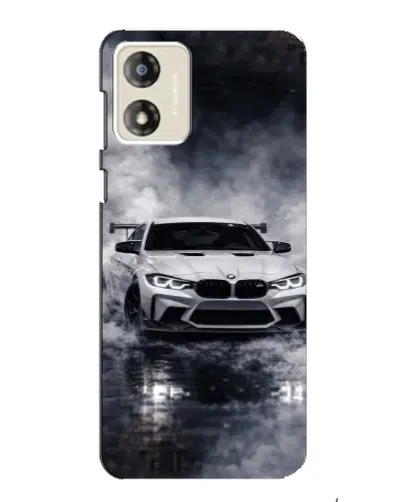 Чехол для Motorola MOTO G13 с картинкой «BMW сквозь туман»