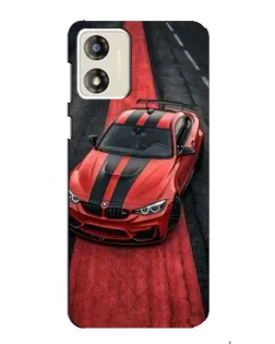 Чехол для Motorola MOTO G13 с картинкой «BMW на красной дорожке»