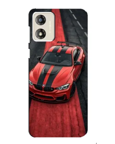 Чехол для Motorola MOTO G13 с картинкой «BMW на красной дорожке»