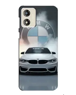 Чехол для Motorola MOTO G13 с картинкой «BMW в белом дыму»