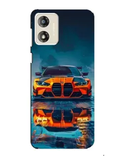 Чехол для Motorola MOTO G13 с картинкой «BMW — золотая эмблема»