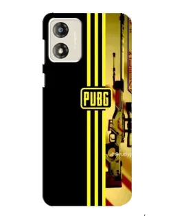 Чехол для Motorola MOTO G13 с картинкой «PUBG — камуфляжный шлем»