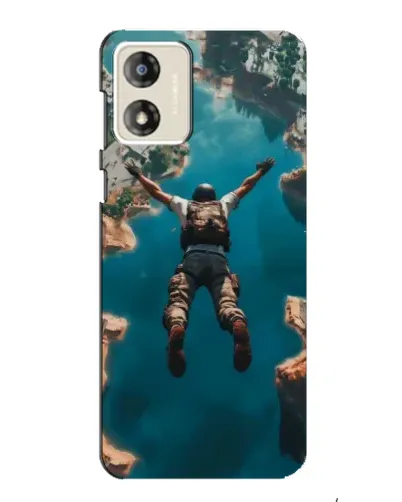 Чехол для Motorola MOTO G13 с картинкой «PUBG — свободное падение»