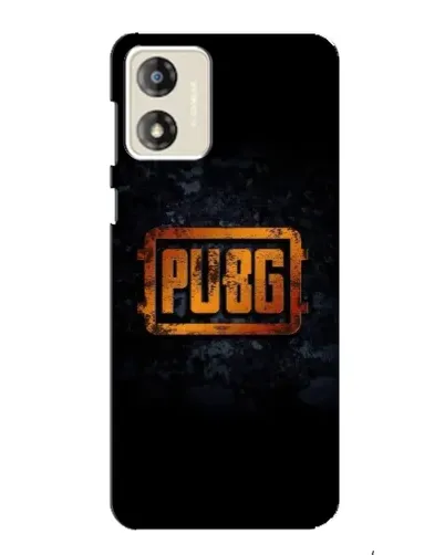 Чехол для Motorola MOTO G13 с картинкой «PUBG — золотой логотип»