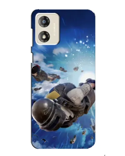 Чехол для Motorola MOTO G13 с картинкой «Десант PUBG — прыжок»