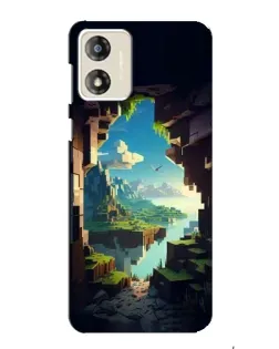 Чехол для Motorola MOTO G13 с картинкой «Вид из пещеры»