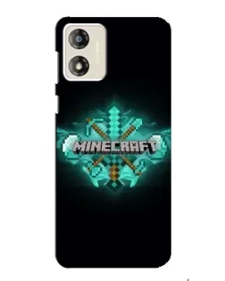 Чехол для Motorola MOTO G13 с картинкой «Minecraft Diamond лого»