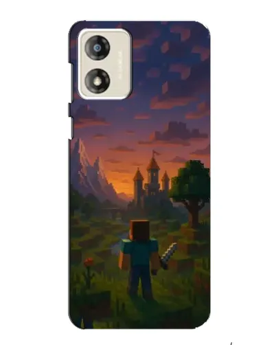 Чехол для Motorola MOTO G13 с картинкой «Стив у башни» Чехол для Motorola MOTO G13 с картинкой «Стив у башни»
