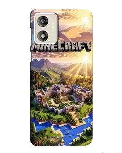 Чехол для Motorola MOTO G13 с картинкой «Minecraft панорама»