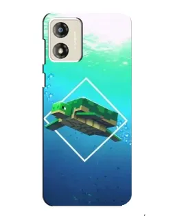 Чехол для Motorola MOTO G13 с картинкой «Черепаха Minecraft»