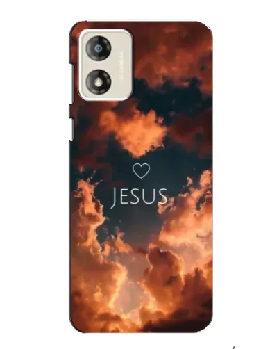 Чехол для Motorola MOTO G13 с картинкой «Сияние Имени Jesus»