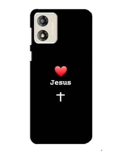 Чехол для Motorola MOTO G13 с картинкой «Сердце - Jesus»