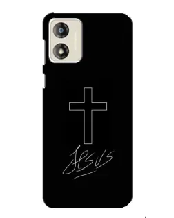 Чехол для Motorola MOTO G13 с картинкой «Графический крест Jesus»