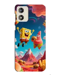 Чехол для Motorola MOTO G13 с картинкой «Космический фастфуд»