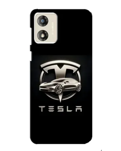 Чехол для Motorola MOTO G13 с картинкой «Tesla — серебристое авто» Чехол для Motorola MOTO G13 с картинкой «Tesla — серебристое авто»