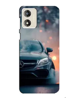 Чехол для Motorola MOTO G13 с картинкой «Mercedes — ночной город»