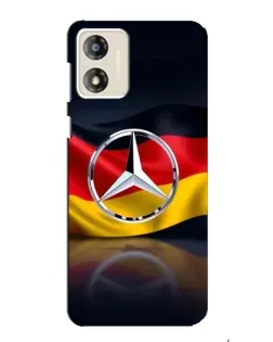 Чехол для Motorola MOTO G13 с картинкой «Mercedes — флаг Германии»
