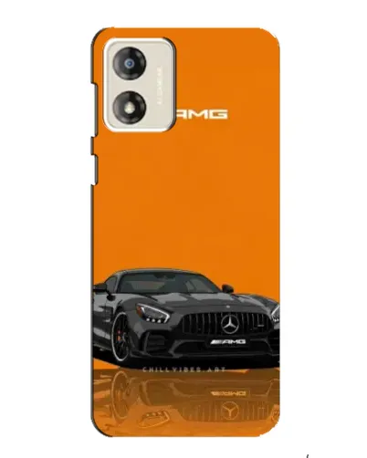 Чехол для Motorola MOTO G13 с картинкой «Оранжевый Mercedes AMG»