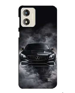 Чехол для Motorola MOTO G13 с картинкой «Mercedes в дыму»