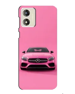 Чехол для Motorola MOTO G13 с картинкой «Розовый Mercedes AMG»