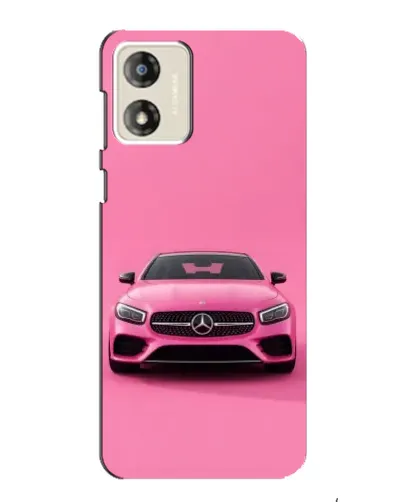 Чехол для Motorola MOTO G13 с картинкой «Розовый Mercedes AMG»