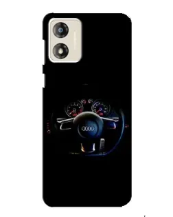 Чехол для Motorola MOTO G13 с картинкой «Салон Audi — руль»