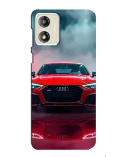 Чехол для Motorola MOTO G13 с картинкой «Audi RS — красный стиль»