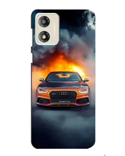 Чехол для Motorola MOTO G13 с картинкой «Audi в огненном дыму» Чехол для Motorola MOTO G13 с картинкой «Audi в огненном дыму»