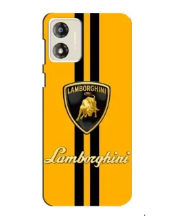 Чехол для Motorola MOTO G13 с картинкой «Lamborghini Stripe желтый»