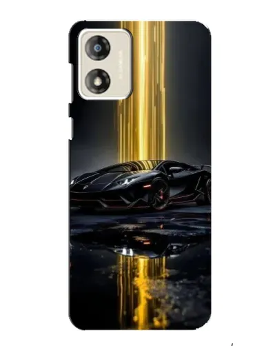Чехол для Motorola MOTO G13 с картинкой «Ночной Lamborghini драйв»