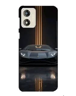 Чехол для Motorola MOTO G13 с картинкой «Lamborghini золотые линии»