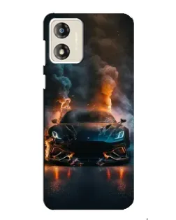 Чехол для Motorola MOTO G13 с картинкой «Lamborghini дымная эстетика»