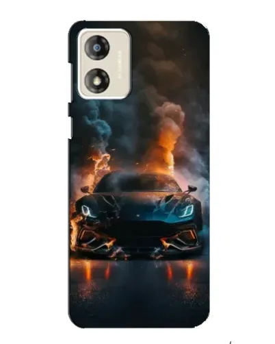 Чехол для Motorola MOTO G13 с картинкой «Lamborghini дымная эстетика»