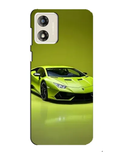 Чехол для Motorola MOTO G13 с картинкой «Салатовый Lamborghini Huracan»