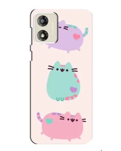 Чехол для Motorola MOTO G13 с картинкой «Pusheen трио»