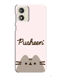 Чехол для Motorola MOTO G13 с картинкой «Pusheen логотип»