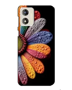 Чехол для Motorola MOTO G13 с картинкой «Радужный цветок»