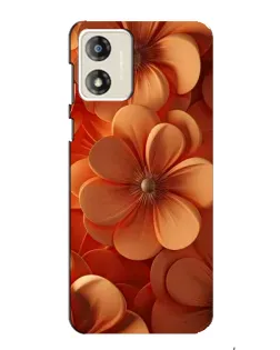Чехол для Motorola MOTO G13 с картинкой «Оранжевый макро цветок»