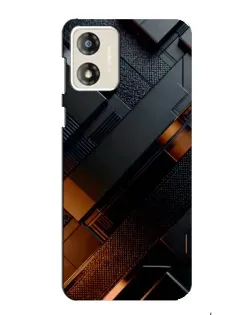 Чехол для Motorola MOTO G13 с картинкой «Черные геометрические блоки»